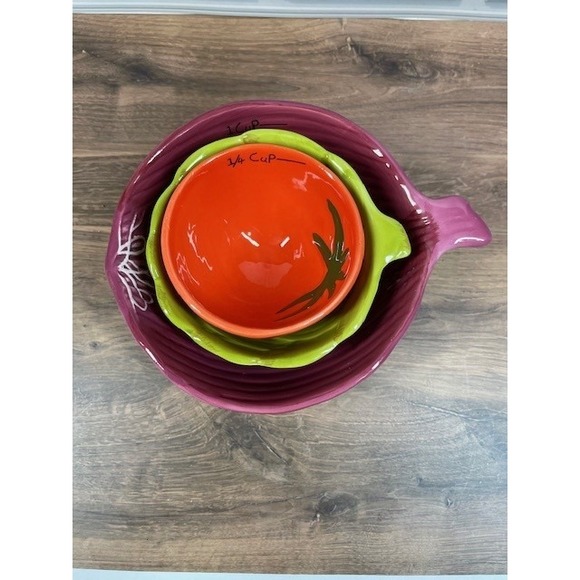 world market Vegetable Nesting measuring Bowls Kitchen Decor Onion Tomato pepper - Picture 3 of 16